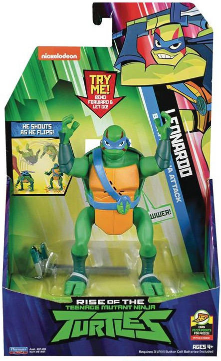 Giochi Preziosi – Tartaruga Ninja Michelangelo Popup Attack – Figura Deluxe Con Suoni E Mossa Ninja – Turtles Rise
