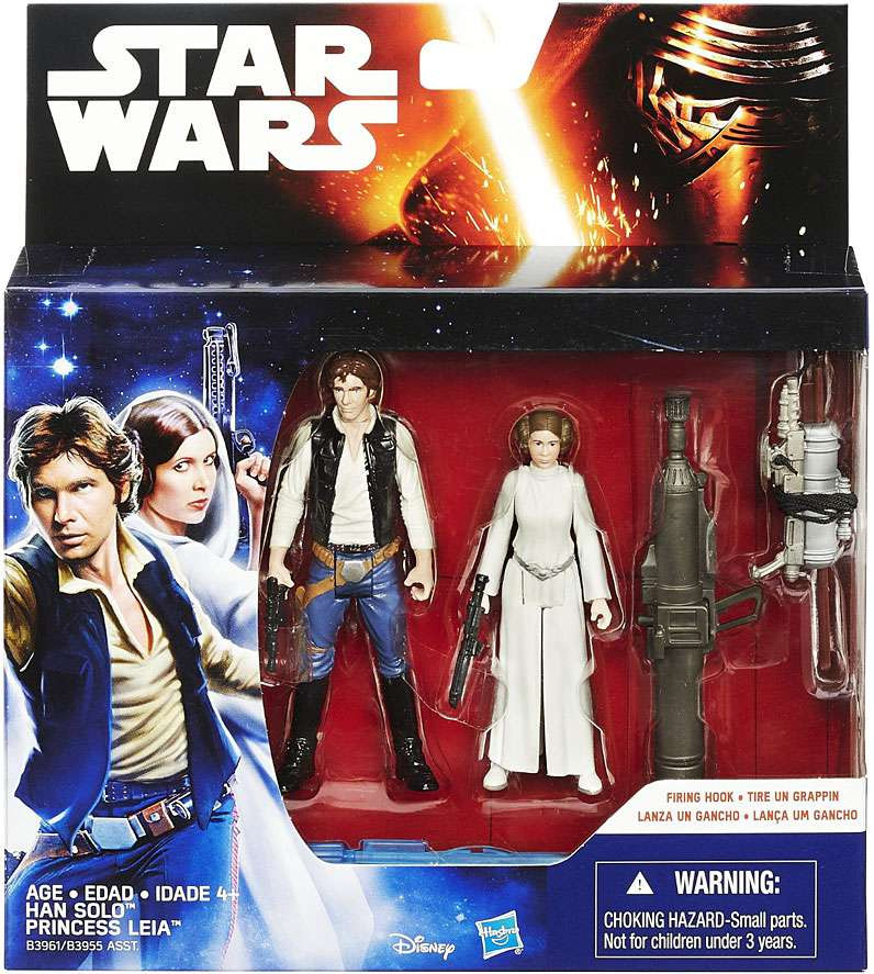 Star Wars A New Hope Han Solo Princess Leia Organa 3.75 Action