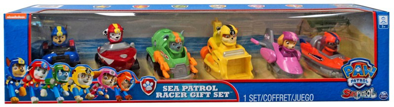 Paw Patrol Sea Patrol Racer Chase Zuma Rubble Skye Rocky Marshall Exclusive T Set Figure 5108