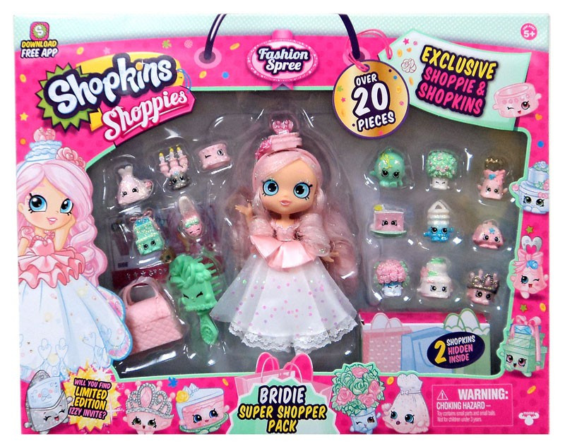 Shopkins Shoppies Fashion Spree Bridie Exclusive Super Shopper Pack Moose Toys ToyWiz