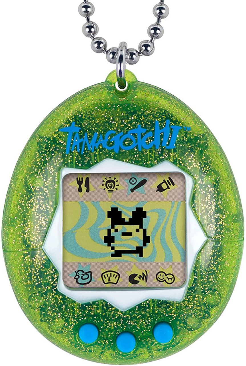Tamagotchi The Original Gen 2 Green Glitter 1.5 Virtual Pet Toy