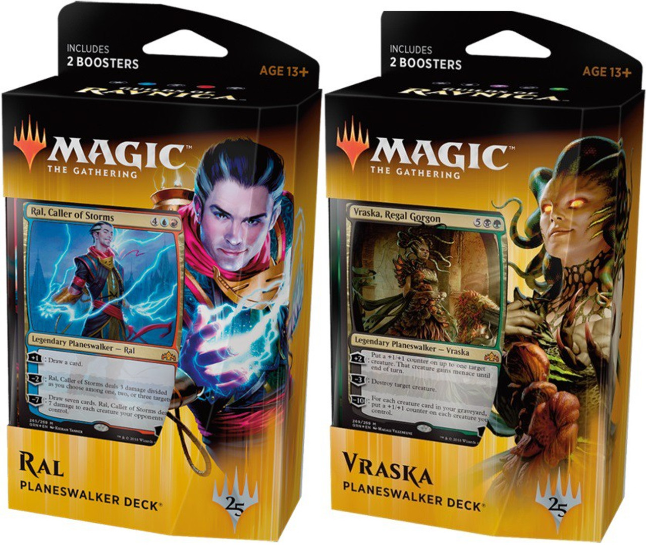 Magic The Gathering Trading Card Game Guilds of Ravnica Vraska Ral Zarek  Planeswalker Deck Set of Both Wizards of the Coast - ToyWiz