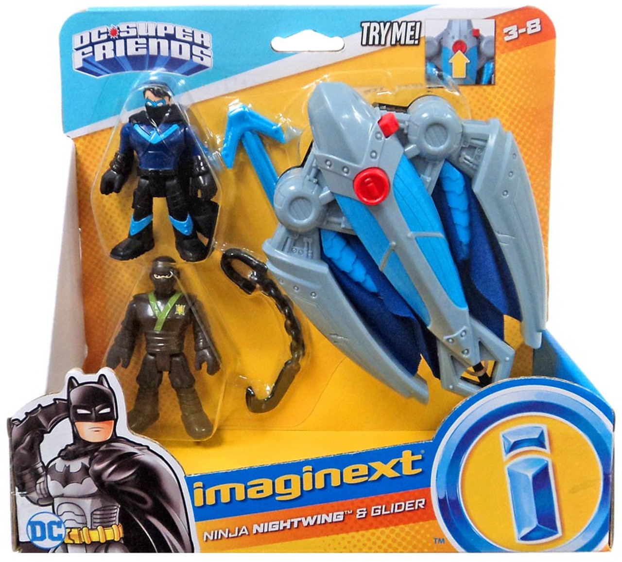 Fisher Price DC Super Friends Imaginext Ninja Nightwing Glider Figure