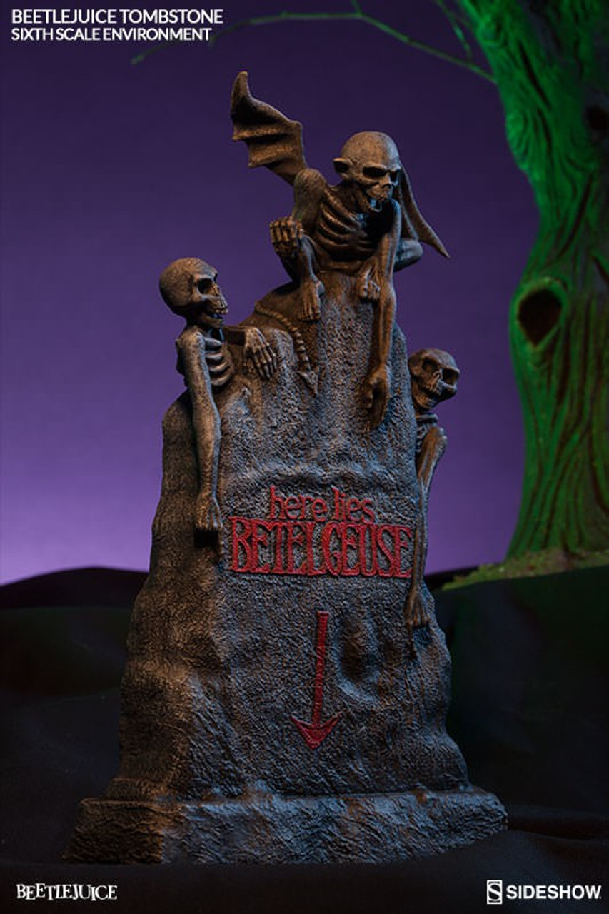 Beetlejuice Beetlejuice Tombstone 16 Collectible Figure Environment Sideshow Collectibles Toywiz - roblox gravestone hat