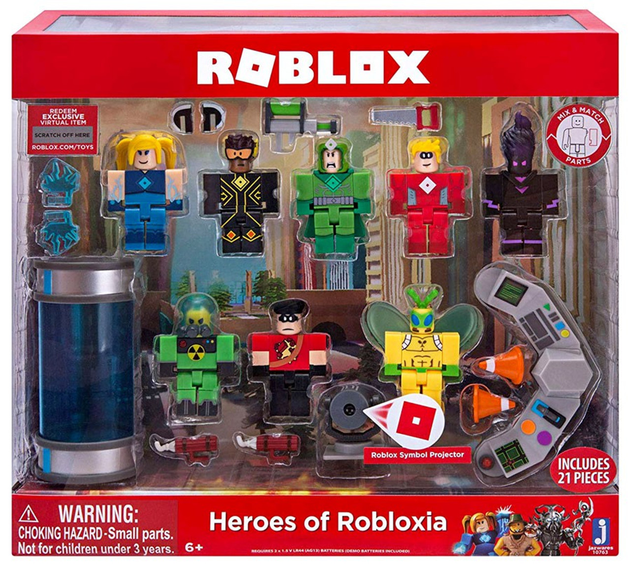 Roblox Heroes Of Robloxia 3 Action Figure 8 Pack Jazwares Toywiz - amazon com roblox action collection series 6 mystery figure 6 pack includes 6 exclusive virtual items toys games