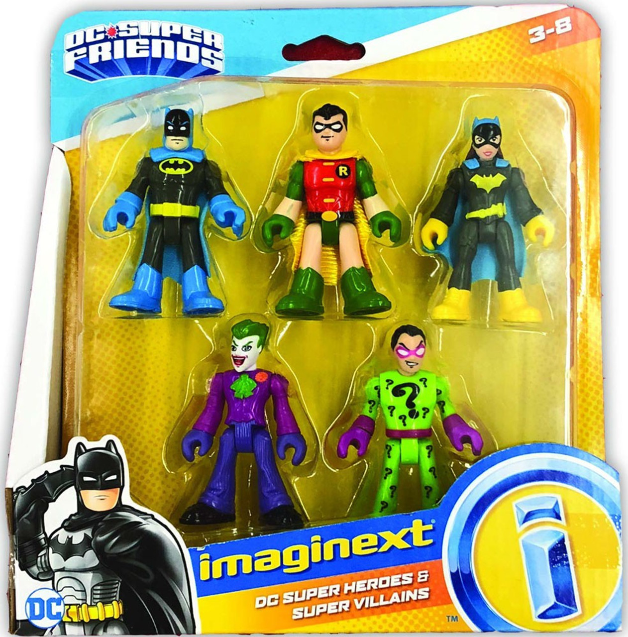 Fisher Price DC Super Friends Imaginext Batman, Robin, Batgirl, Joker