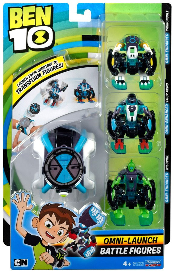 Ben 10 Omni Launch Wildvine, Four Arms Cannonbolt Battle Figures