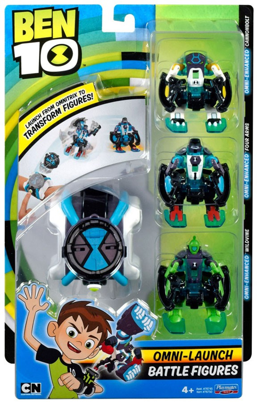 Ben 10 Omni Launch Wildvine Four Arms Cannonbolt Battle Figures Playmates Toywiz - four arms roblox