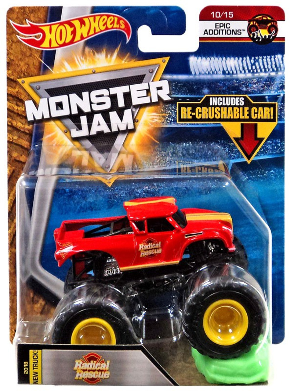 Hot Wheels Monster Jam Radical Rescue 164 Die Cast Car 1015 Epic Addtions Mattel Toys Toywiz - radical dude neon sign roblox