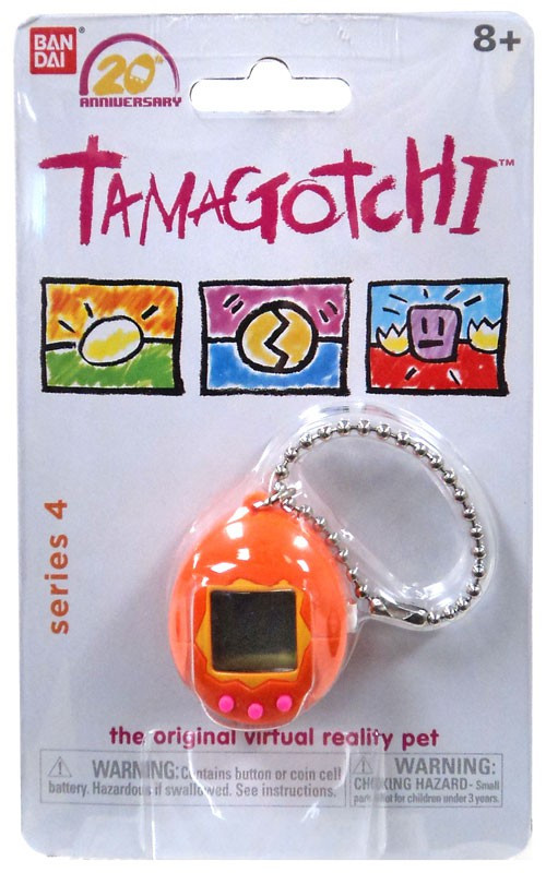Tamagotchi 20th Anniversary Series 4 Orange Yellow 1.5 Virtual Pet
