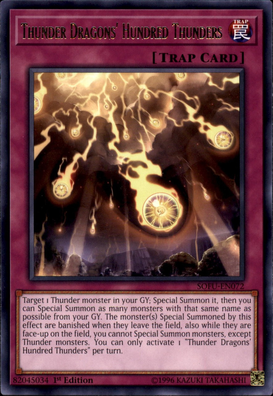 Yu-Gi-Oh! Thunder Dragonduo - SOFU-EN022 Super Rare - Soul Fusion Unlimited Edition