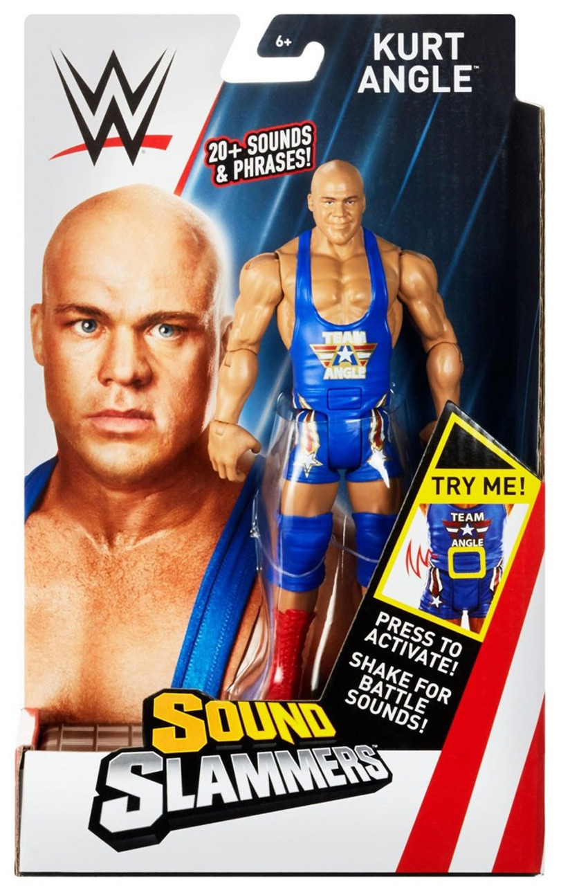 Wwe Wrestling Sound Slammers Kurt Angle 6 Action Figure Mattel Toys Toywiz - kurt angle shirt roblox