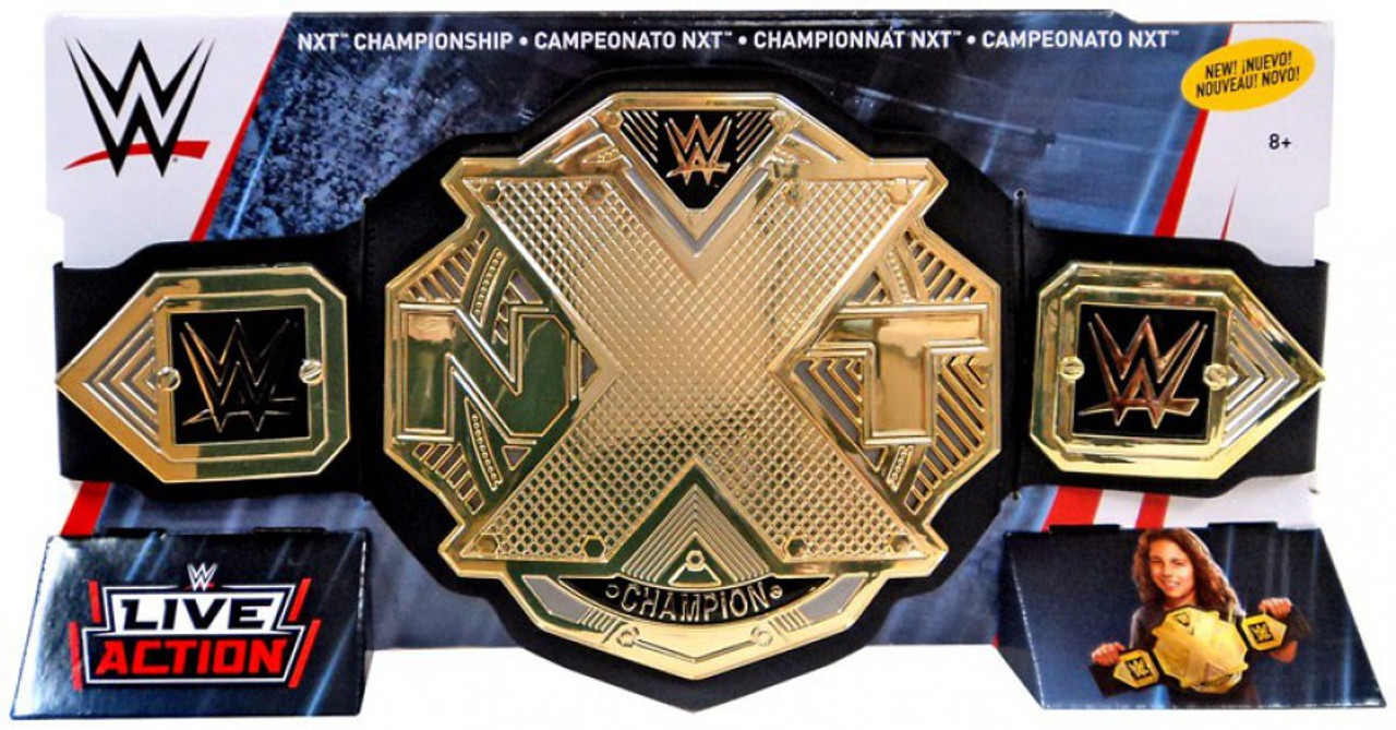 Wwe Wrestling Live Action Nxt Championship Championship Belt Blue White Packaging Mattel Toys Toywiz - wwe title roblox