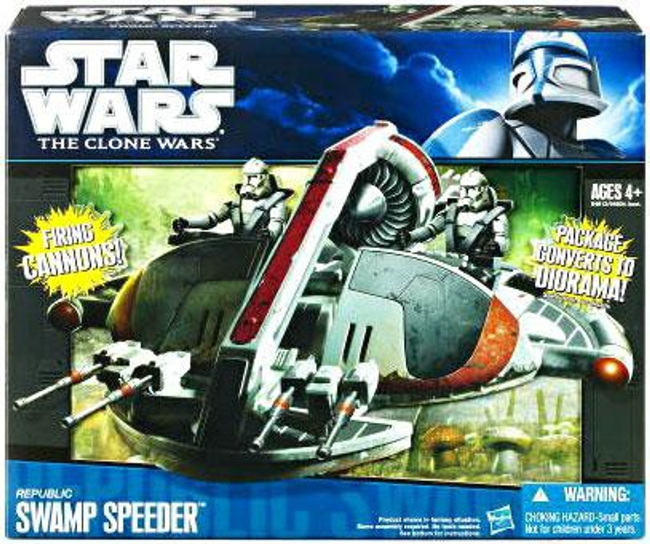 Star Wars The Clone Wars 2010 Republic Swamp Speeder 3 75 Vehicle Hasbro Toys Toywiz - twin toys roblox jet wars