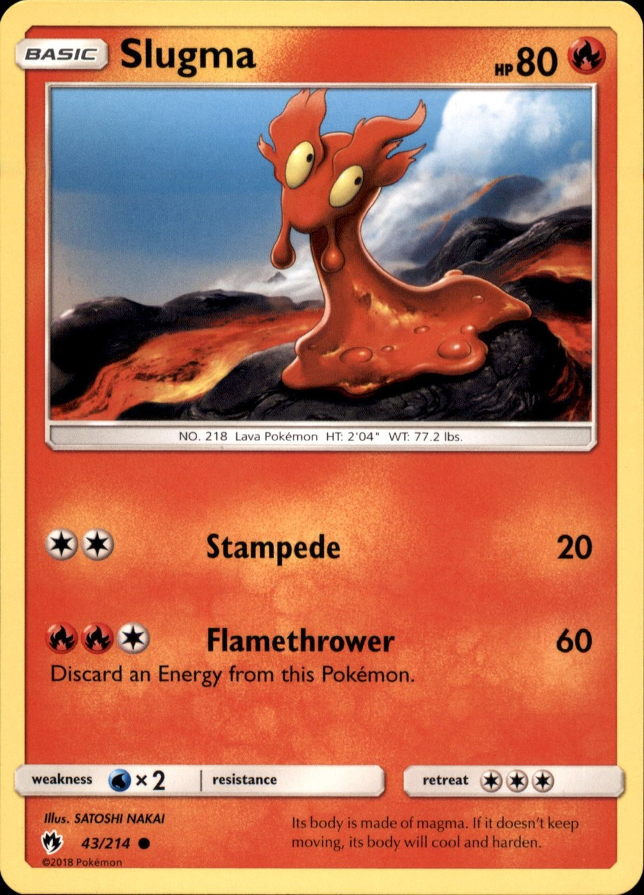 slugma pokemon card Japanese Ethan's 018/063 sv9a C TCG RarityCommon Hit Points80 HP Fire Slugma 2018 Japanese Sun &