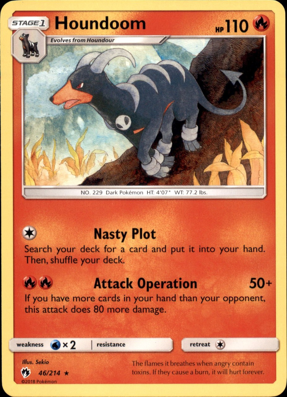 Pokemon Trading Card Game Lost Thunder Single Card Rare Houndoom