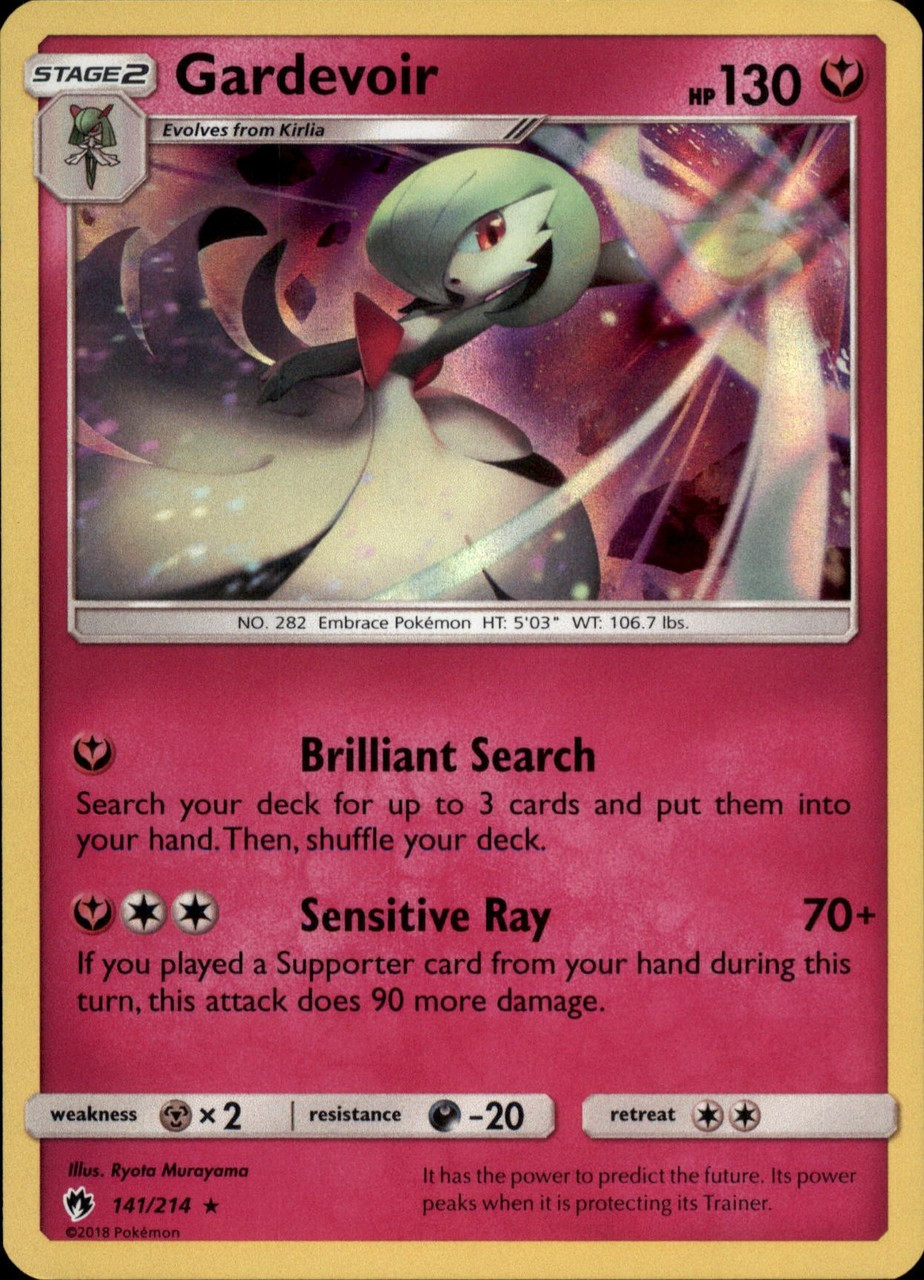 Pokemon Trading Card Game Lost Thunder Single Card Rare Holo Gardevoir 141 - ToyWiz