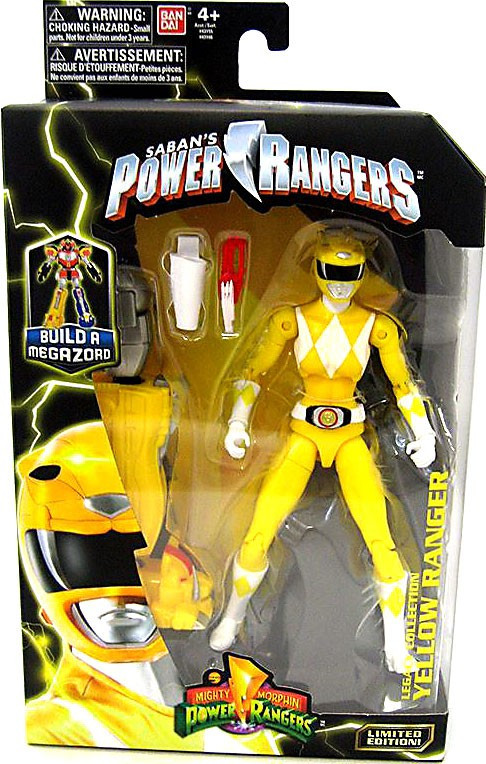 Power Rangers Mighty Morphin Legacy Build A Megazord Yellow Ranger 6 5 Action Figure Mmpr Damaged Package Bandai America Toywiz