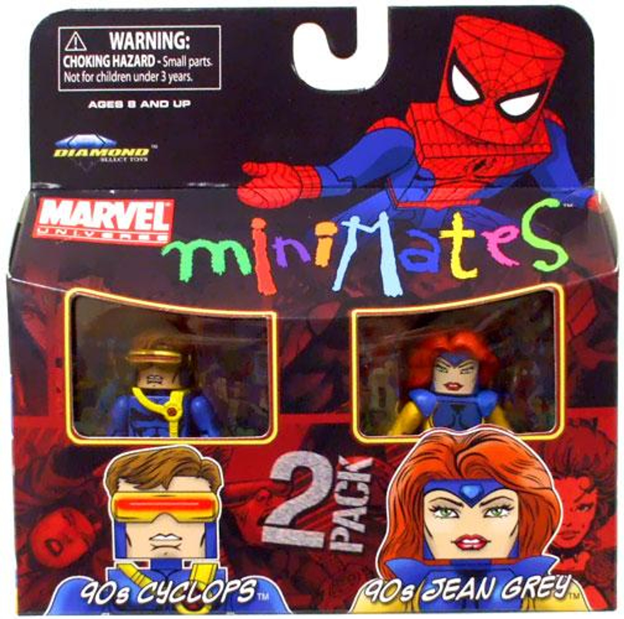 Marvel Universe Minimates Series 34 90s Cyclops 90s Jean Grey Minifigure 2 Pack Diamond Select Toys Toywiz - cyclops egg roblox