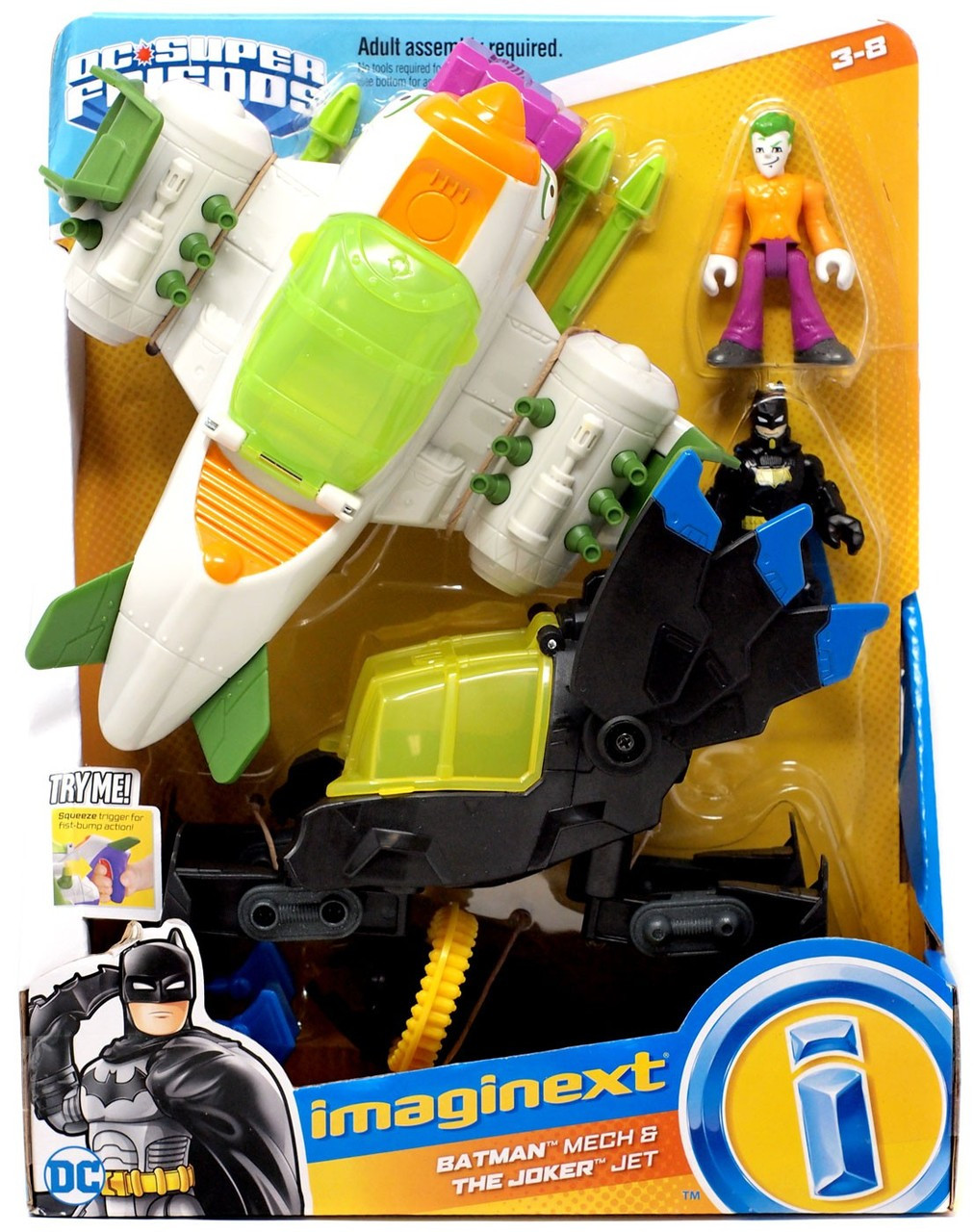 Fisher Price DC Super Friends Batman Imaginext Batman Mech Joker Jet