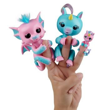 Fingerlings Baby Dragon Bubbles Becca with Bianca Figure 2Pack WowWee