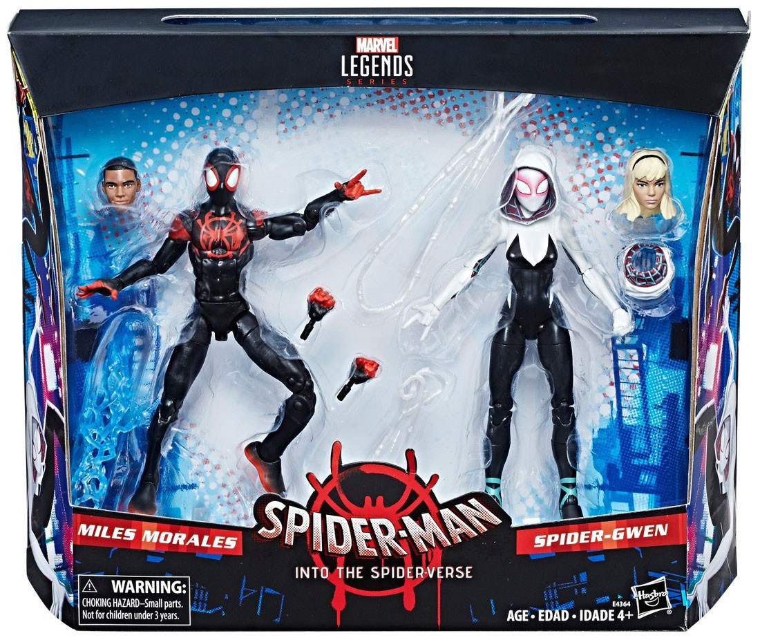 Marvel Legends Spider Man Into The Spider Verse Miles Morales Spider Gwen Exclusive 6 Action Figure 2 Pack Hasbro Toys Toywiz