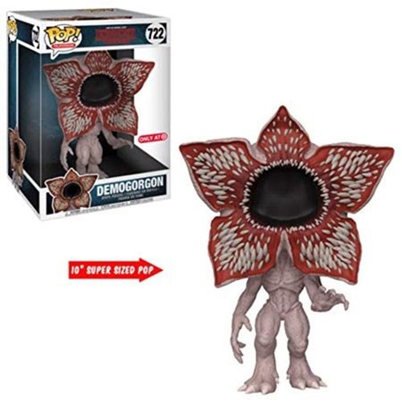 Funko Stranger Things Pop Tv Demogorgon Exclusive 10 Vinyl Figure 722 Open Mouth Super Sized Toywiz - demogorgon hat roblox