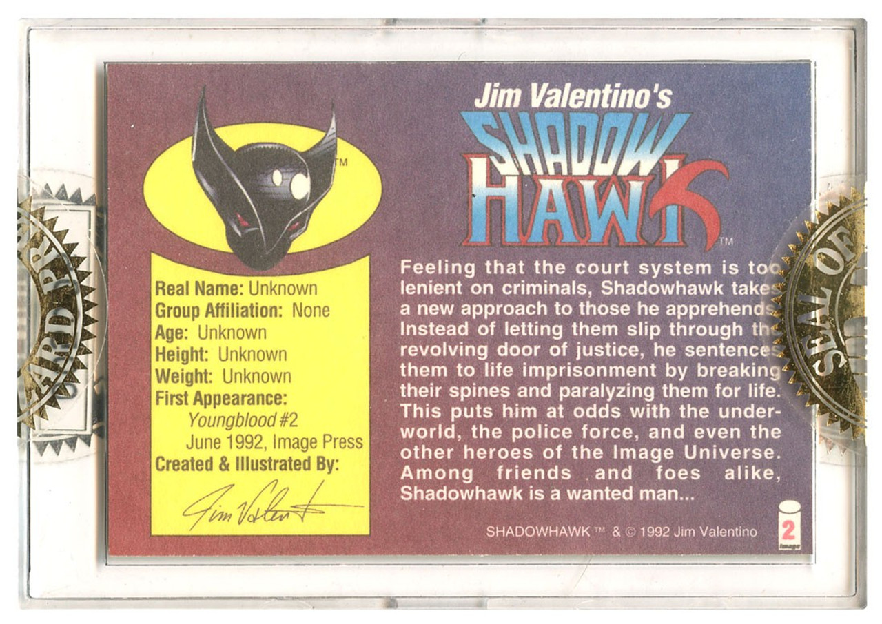 Image Comics Wizard Magazine Shadow Hawk Single Trading Card Limited