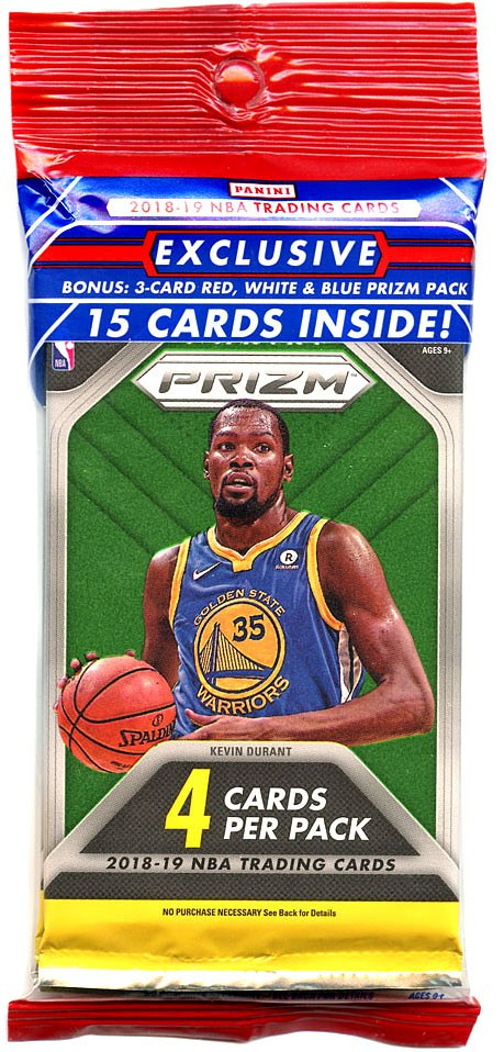 NBA Panini 201819 Prizm Basketball Trading Card CELLO FAT Pack 15