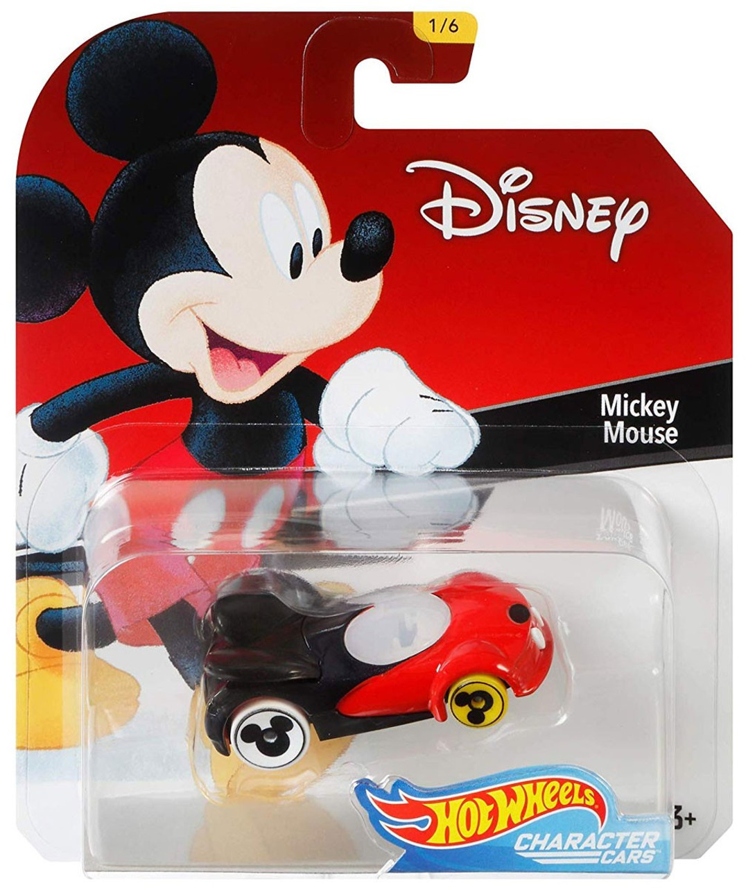 Disney Hot Wheels Character Cars Mickey Mouse Die Cast Car 16 Mattel