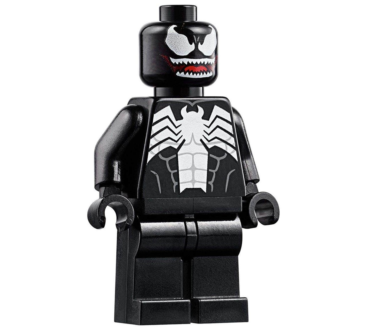 black spiderman lego figure