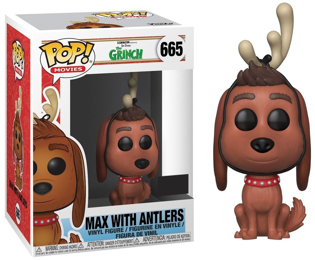 Funko Dr Seuss How The Grinch Stole Christmas Pop Movies Max With Antlers Exclusive Vinyl Figure 665 Toywiz