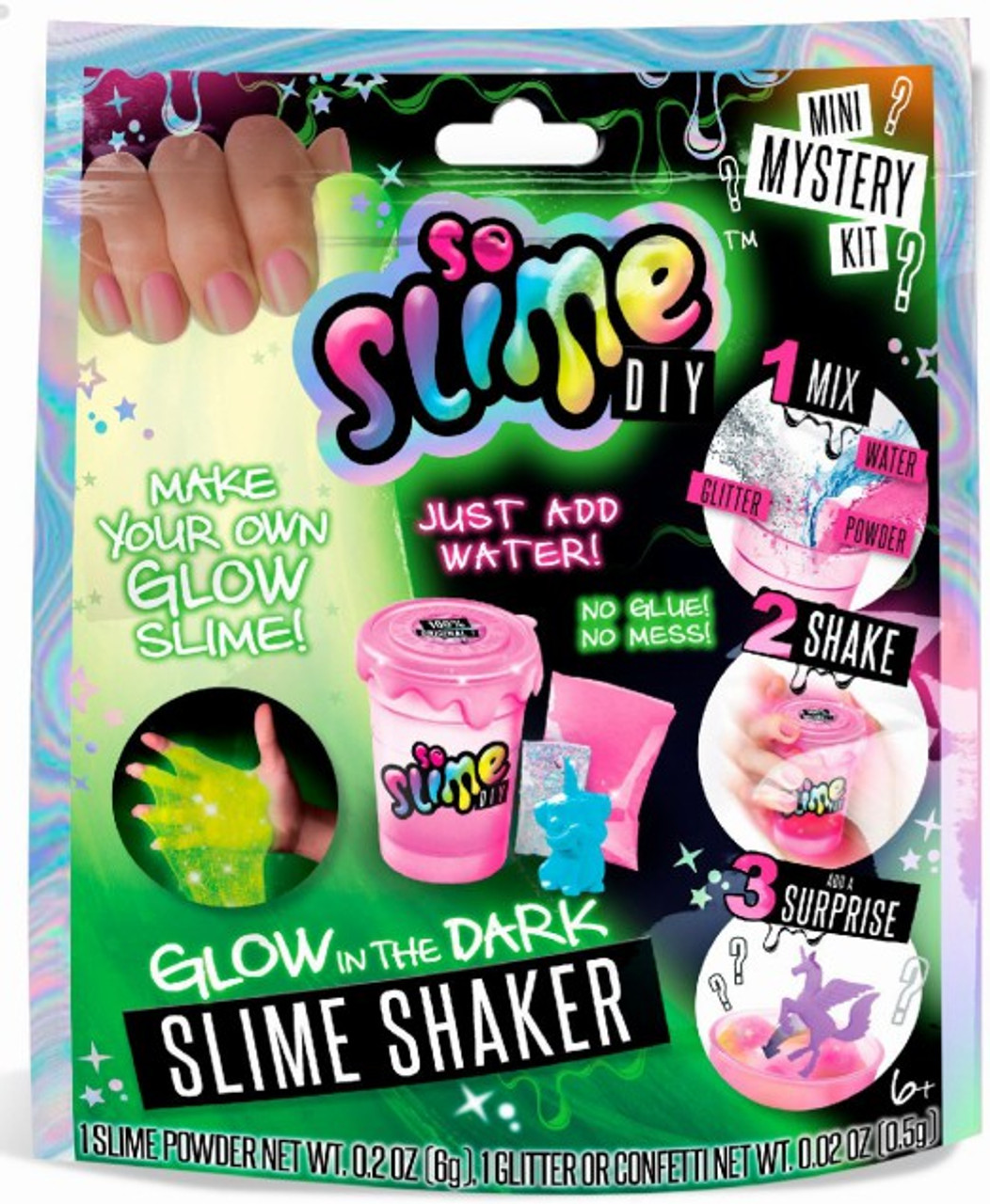 So Slime Diy Slime Shaker Glow In The Dark Mini Mystery Kit Pack