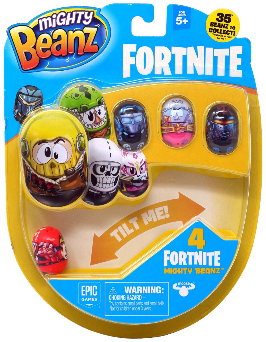 Mighty Beanz Fortnite Tricera Ops 4 Pack Moose Toys Toywiz