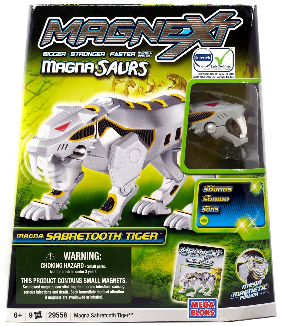 Mega Bloks Magnext Magna Saurs Magna Sabertooth Tiger Set Toywiz - saber tooth tiger t shirt roblox