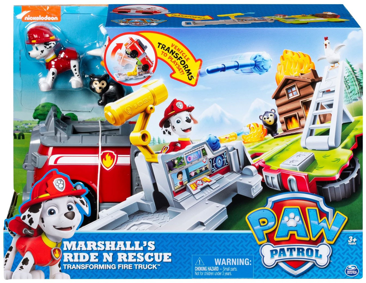 paw patrol marshall ride and rescue