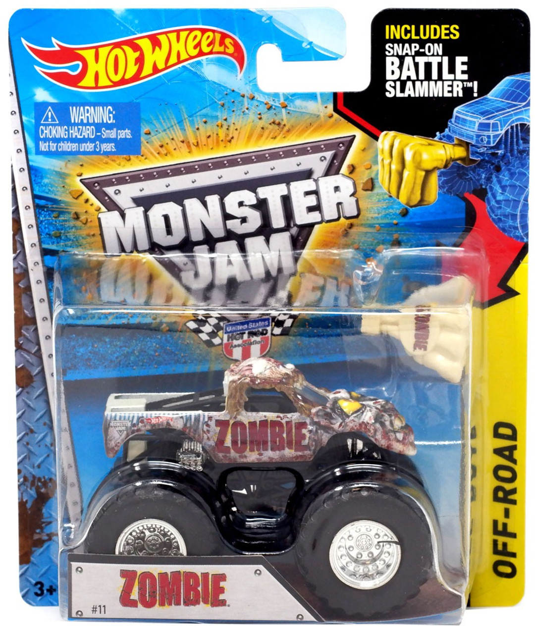 Hot Wheels Monster Jam Zombie 164 DieCast Car Battle Slammer Mattel