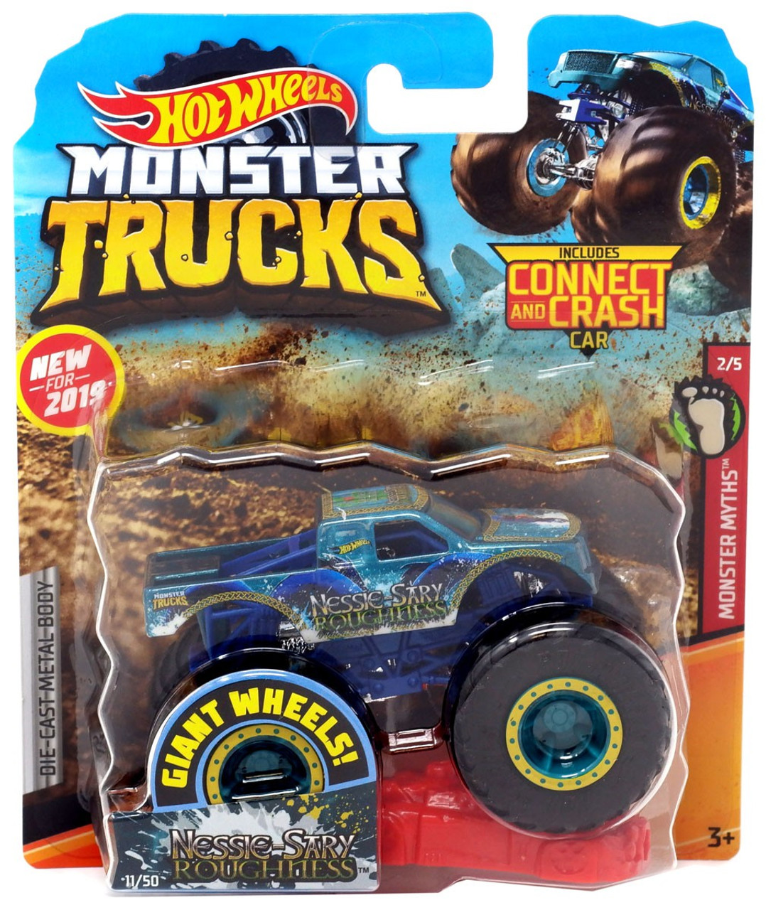 Hot Wheels Monster Trucks Monster Myths Nessie-Sary Roughness Die-Cast Car
