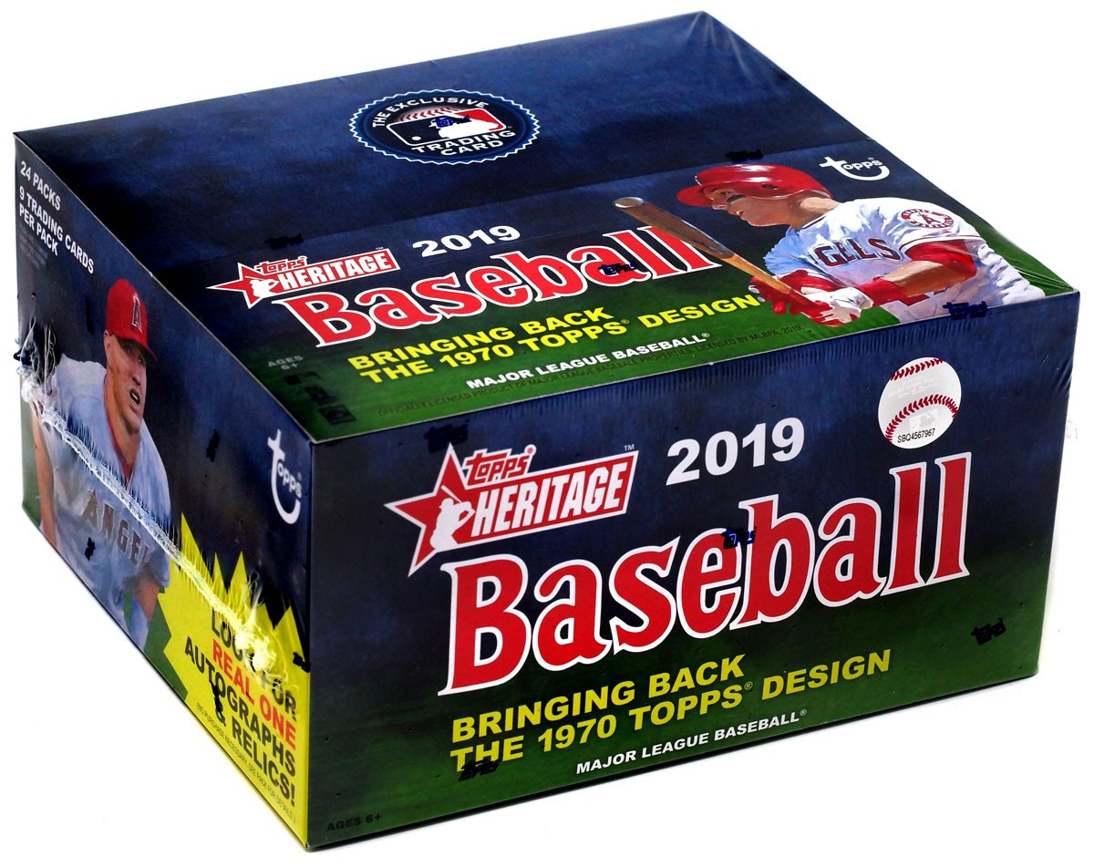 MLB 2019 Topps Heritage Baseball Trading Card RETAIL Box 24 Packs ToyWiz