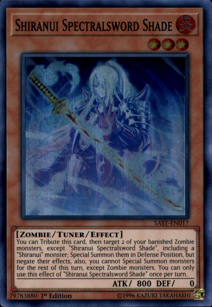 Shiranui Solitaire Ultra Rare Yu-Gi-Oh! Shiranui Deck - Includes Solitaire, Spectralsword, Samsara, Swallow's Slash Zombie Cards Shiranui Solitaire Ultra Rare Yu-Gi-Oh! Shiranui Deck - Includes Solitaire, Spectralsword, Samsara, Swallow's Slash Zombie Cards