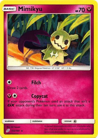 Pokemon Trading Card Game Team Up Single Card Rare Mimikyu 112 Toywiz