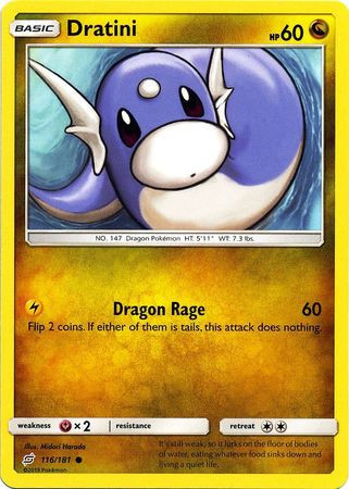 Pokemon Trading Card Game Team Up Single Card Common Dratini 116 Toywiz