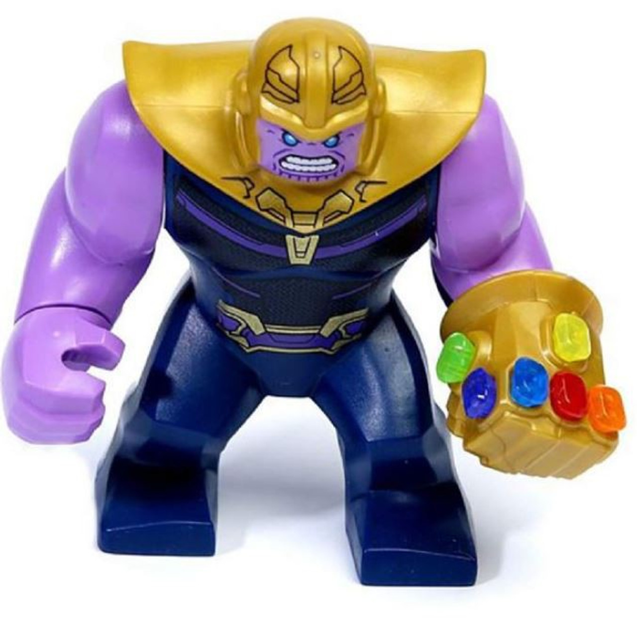 Lego Marvel Super Heroes Avengers Infinity War Thanos Minifigure With Complete Infinity Gauntlet Loose Toywiz