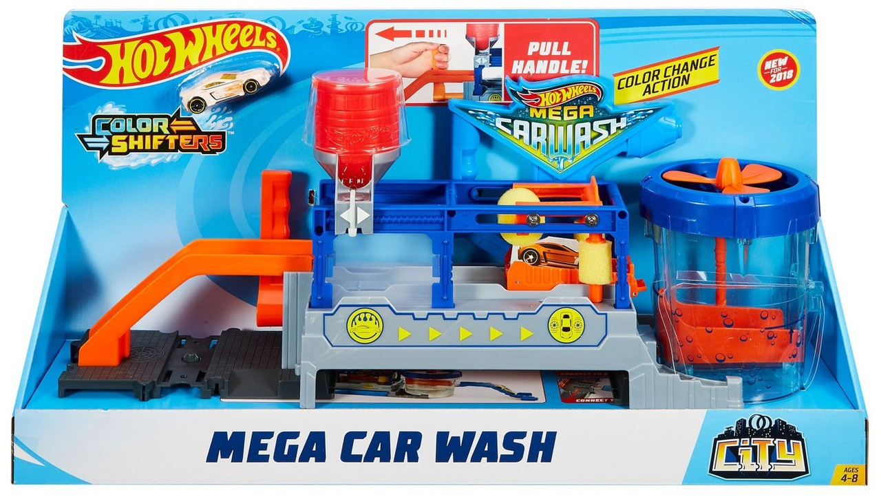 hot wheels toy car wash