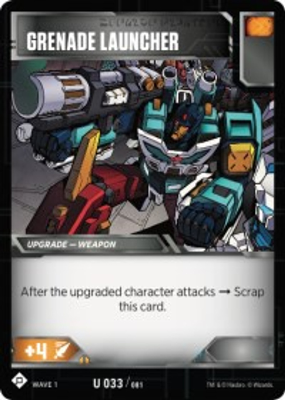 Transformers Trading Card Game Wave 1 Uncommon Grenade Launcher 033 - 