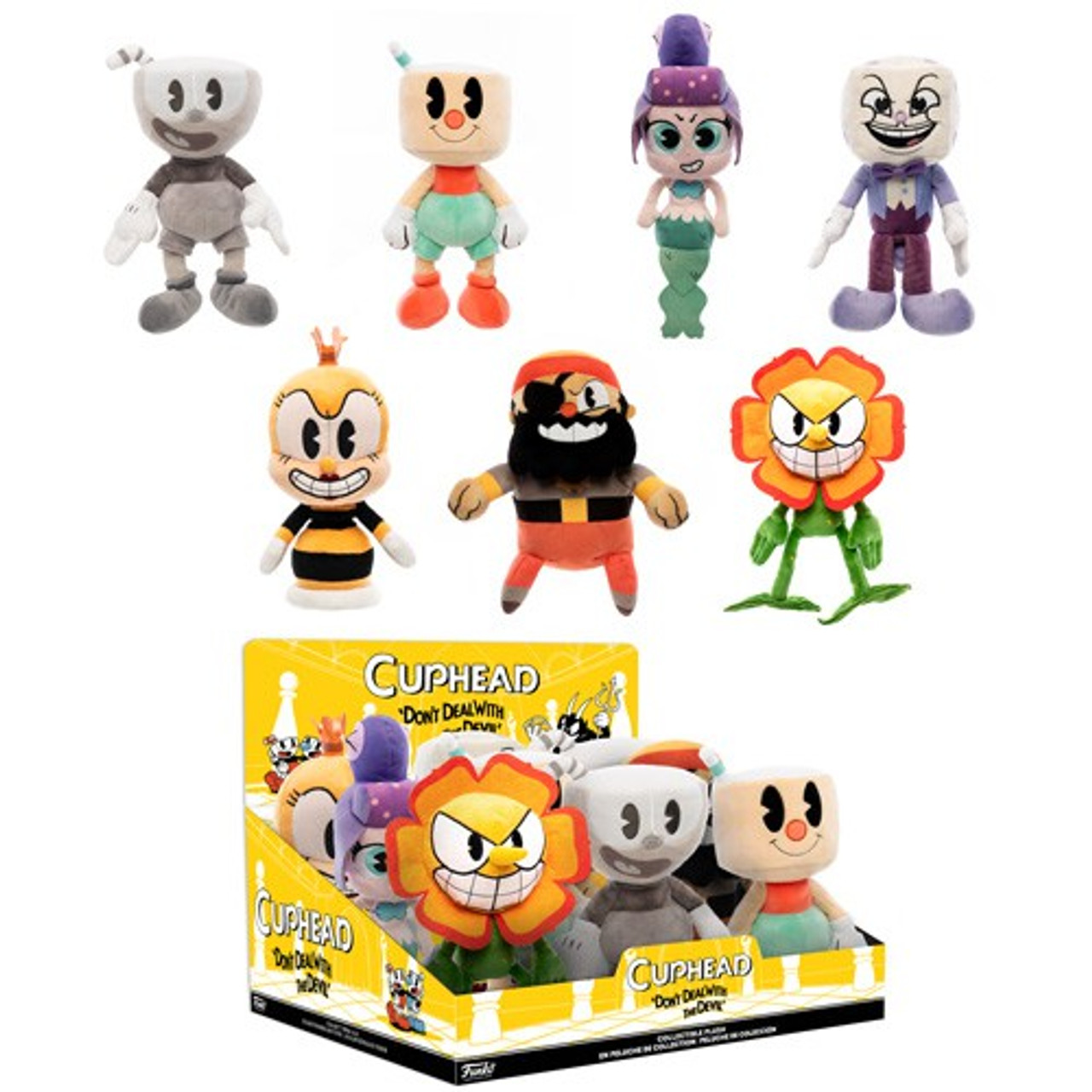 evil cuphead and mugman plush