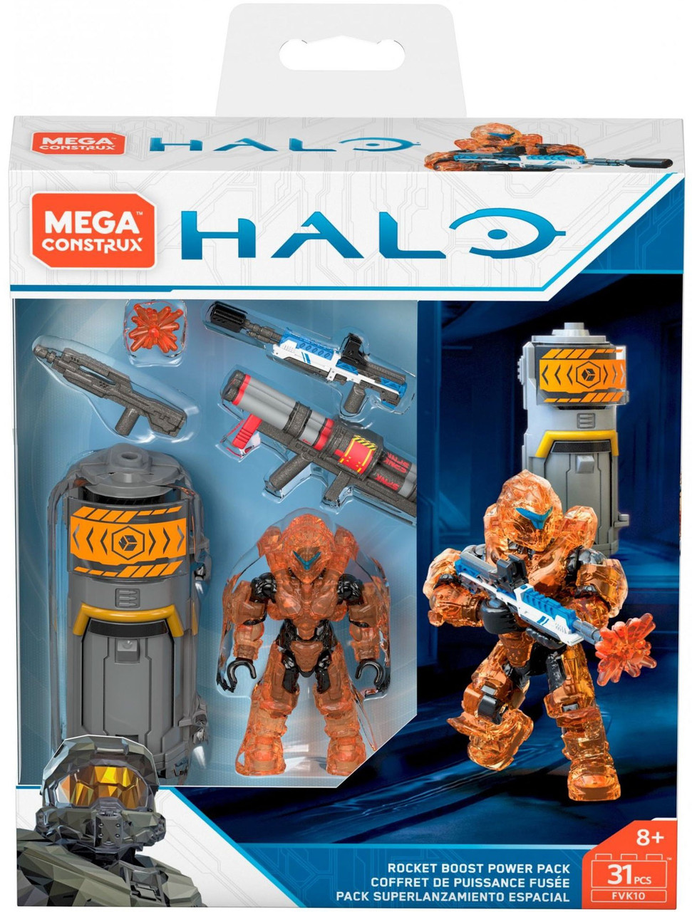 Halo Rocket Boost Power Pack Set Includes Spartan Mega Construx
