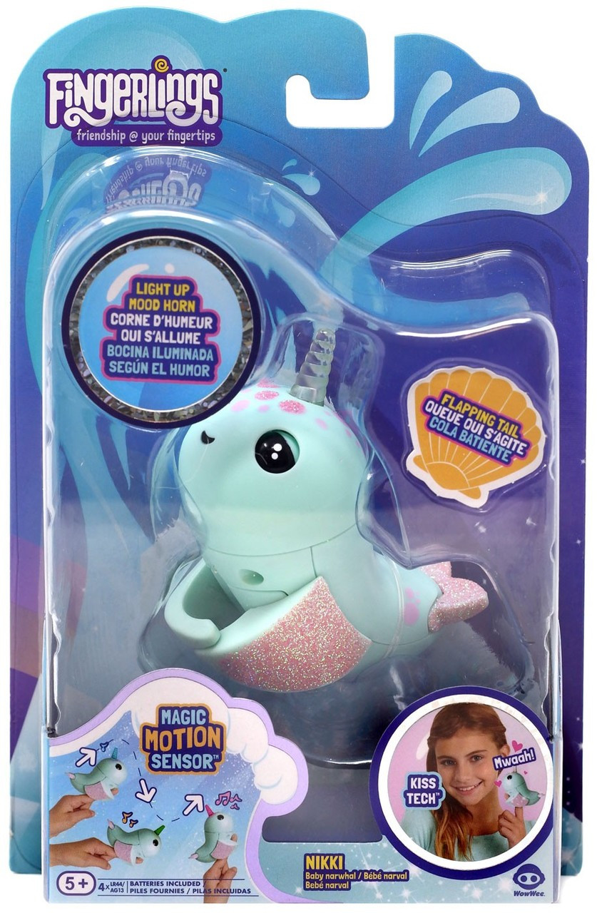 Fingerlings Baby Narwhal Nikki Figure WowWee - ToyWiz