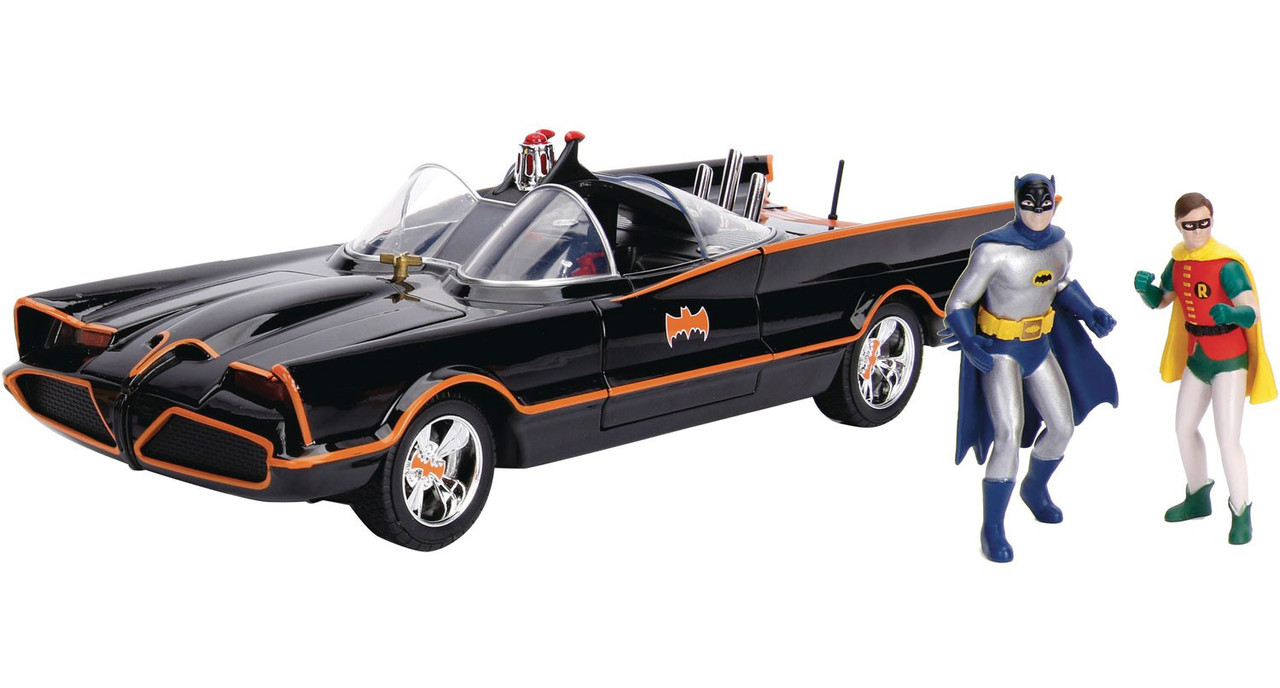 batmobile with batman and robin