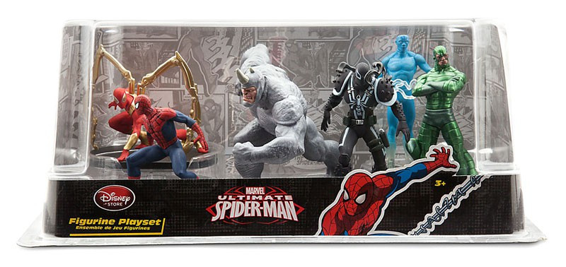 Disney Marvel Ultimate Spider Man 6 Piece Pvc Figure Play Set Spider Man Rhino Agent Venom Electro Scorpion Iron Spider Damaged Package Toywiz